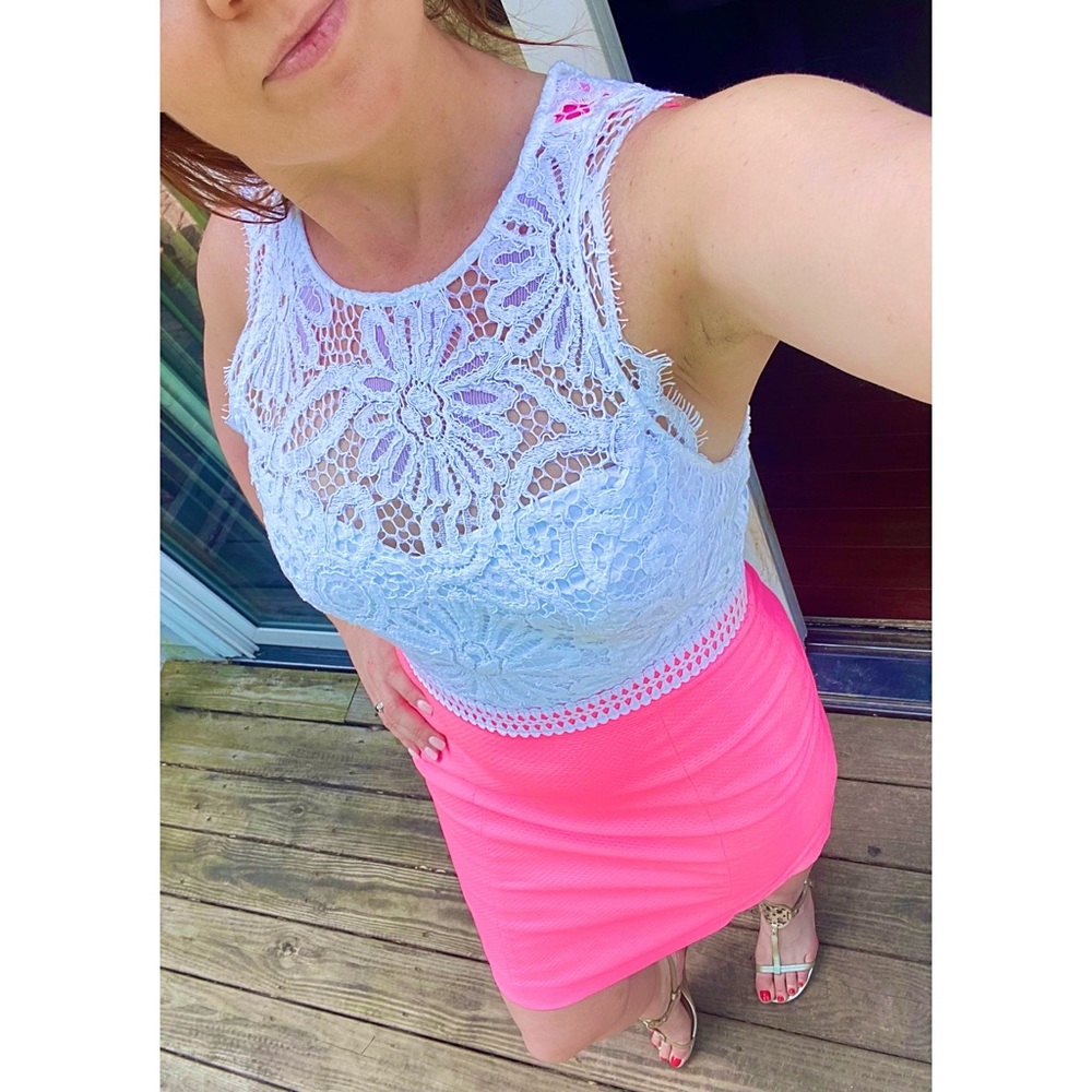 Lilly Pulitzer Lillys Coral Sharice Stretch Shift Dress | Size 6